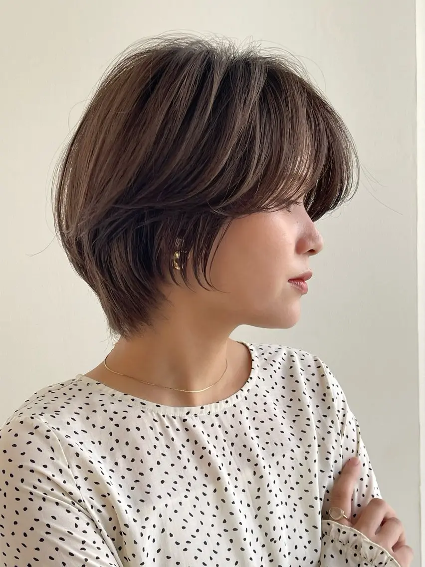 ショート 丸みショート イエローカラー 韓国風ヘア ショートヘア カット ヘアカラー ショート・ボブ特化 mahoのその他イメージ