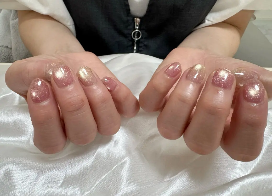 ネイル フラッシュネイル フラッシュマグ キラキラネイル マグネットネイル ハンドネイル Amule nailのネイルデザイン