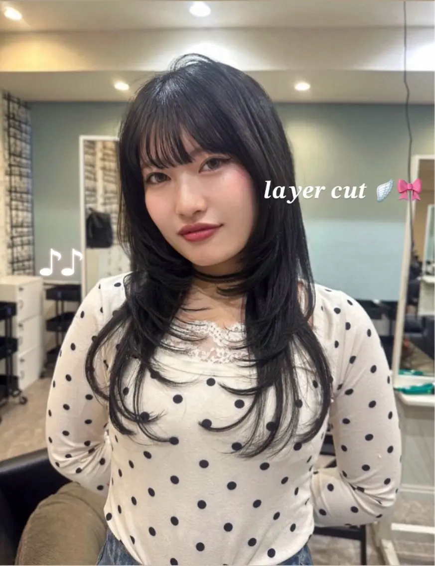 ロング カット 透明感color🩰 girly♡ノアのヘアスタイル