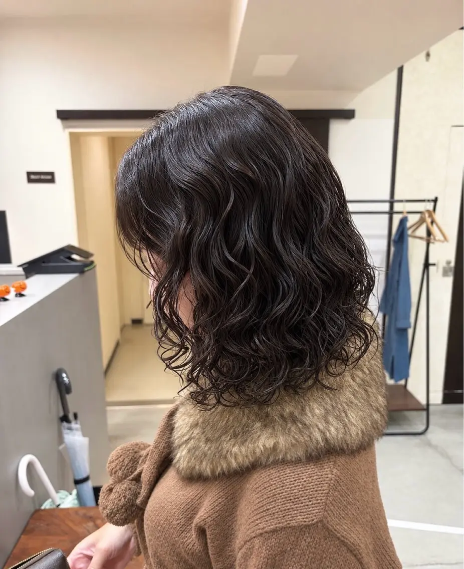 ミディアム カット パーマ Rin ✮⋆˙のヘアスタイル