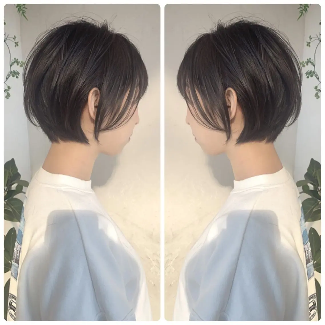 ショート カラー バレイヤージュ ベージュカラー グラデーションカラー ハイライトカラー オリーブカラー カット ヘアカラー トリートメント 京都大人女性ショート 徒歩1分/秋山のヘアスタイル