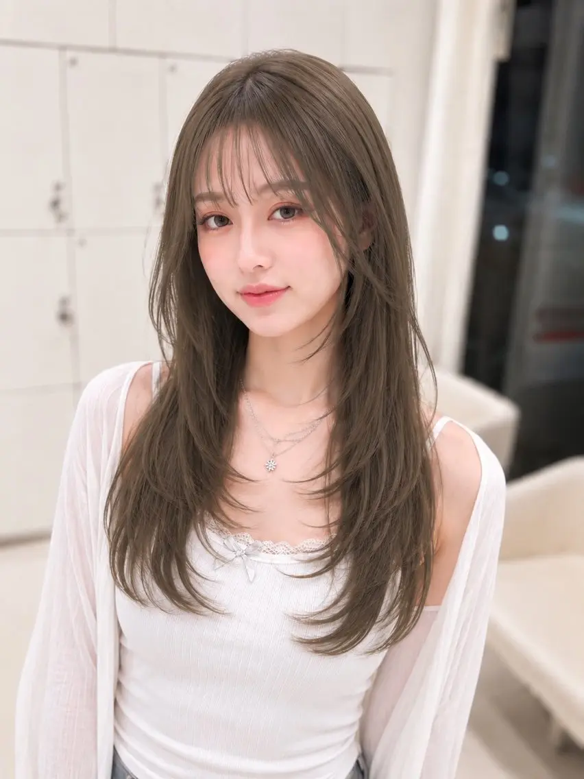 ロング カラー カット ヘアカラー トリートメント 金子 直樹のヘアスタイル