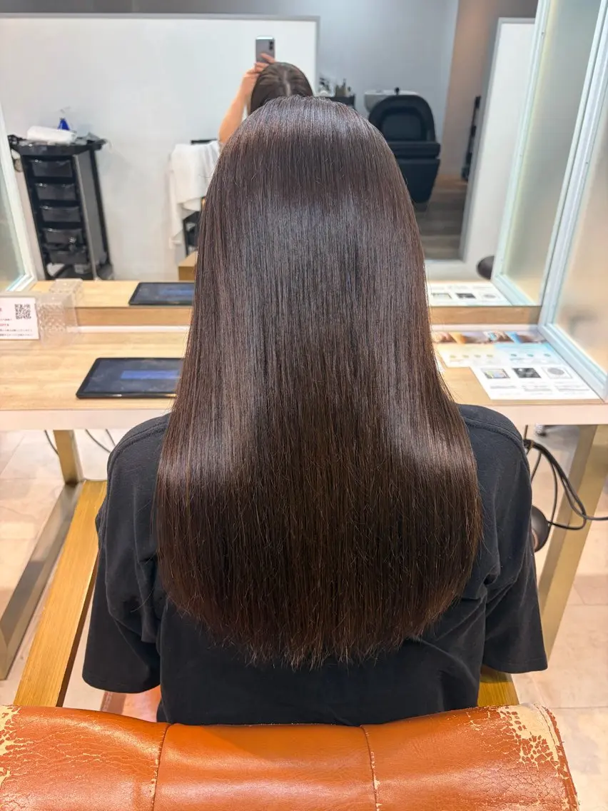 セミロング ヘアカラー トリートメント 緑区/艶髪 🦋柿下のヘアスタイル