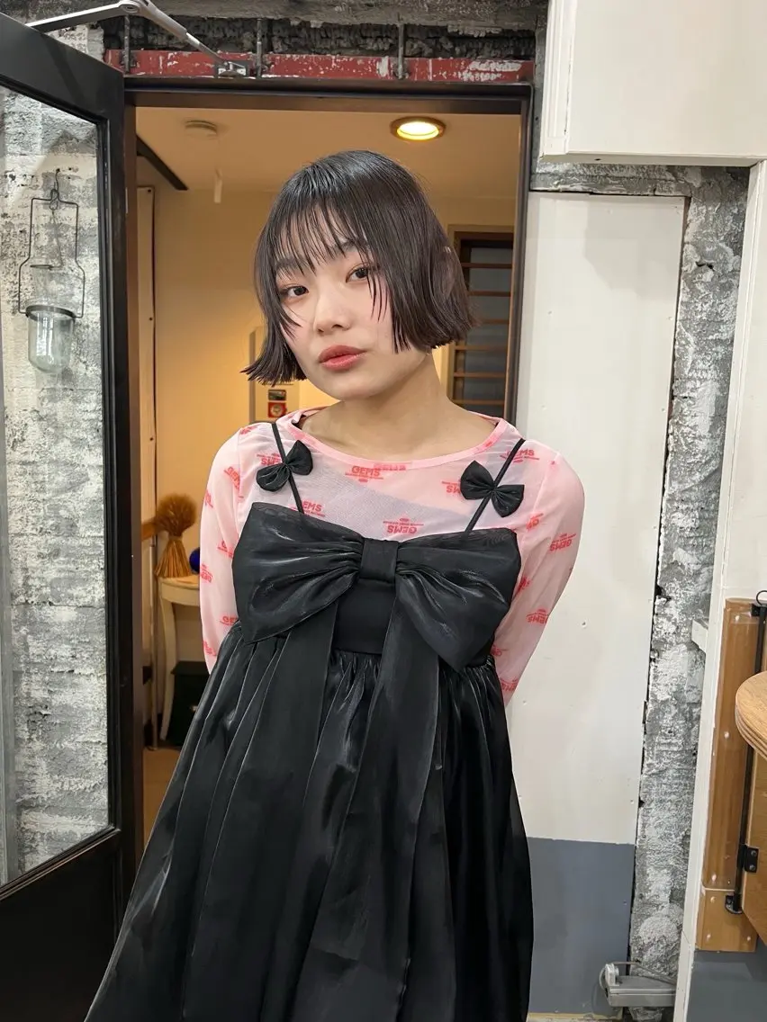 【🤎人気No.3🤎】ボブカット+ブリーチなしワンカラー+3stepトリートメントの写真