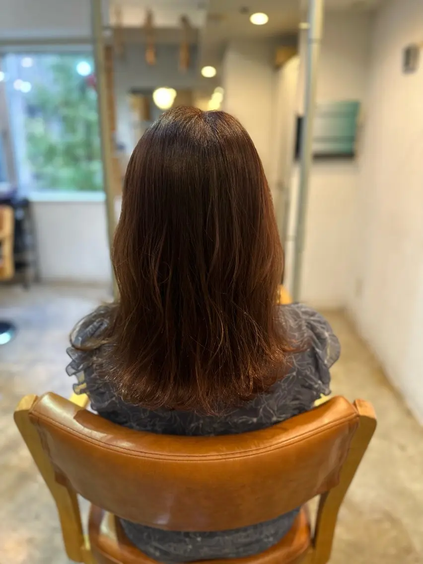 カラー ブラウンカラー ピンクカラー 金 春江のヘアスタイル