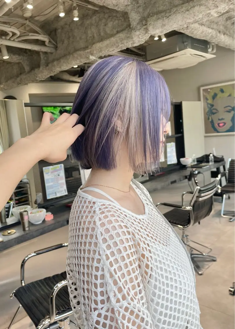 ショート カラー ブリーチ ヘアカラー トリートメント 💝ブリーチ ショート/れい💝のヘアスタイル