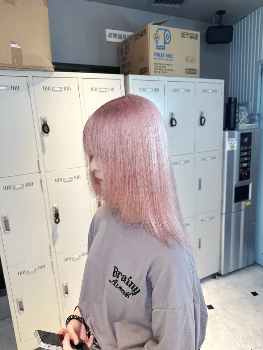 ロング カラー ヘアカラー 透明感×似合わせ ピンクヘアsyuyaのヘアスタイル