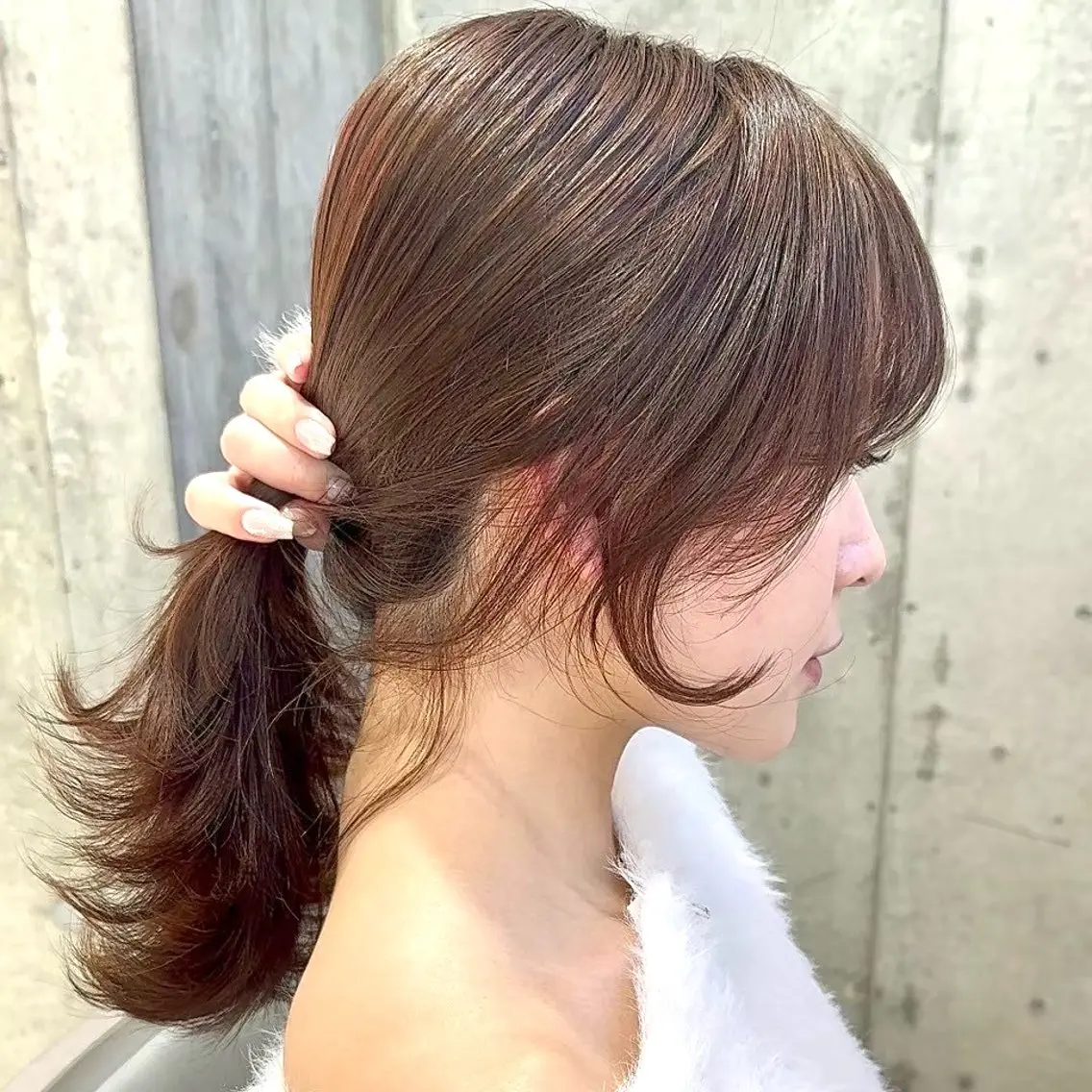 ロング カラー パーマ ヘアアレンジ メンズ キッズ 北千住/小顔レイヤー /顔まわり/西慶太朗のヘアスタイル