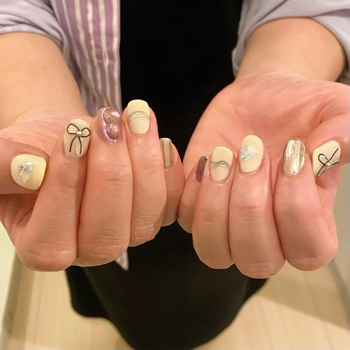 ネイル アートネイル リボン umi nailのネイルデザイン