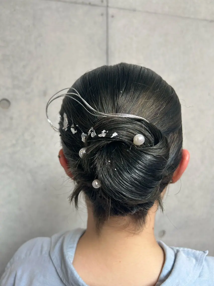 ミディアム ヘアアレンジ 似合わせカット ヘアセット 勝野 麻美のヘアスタイル