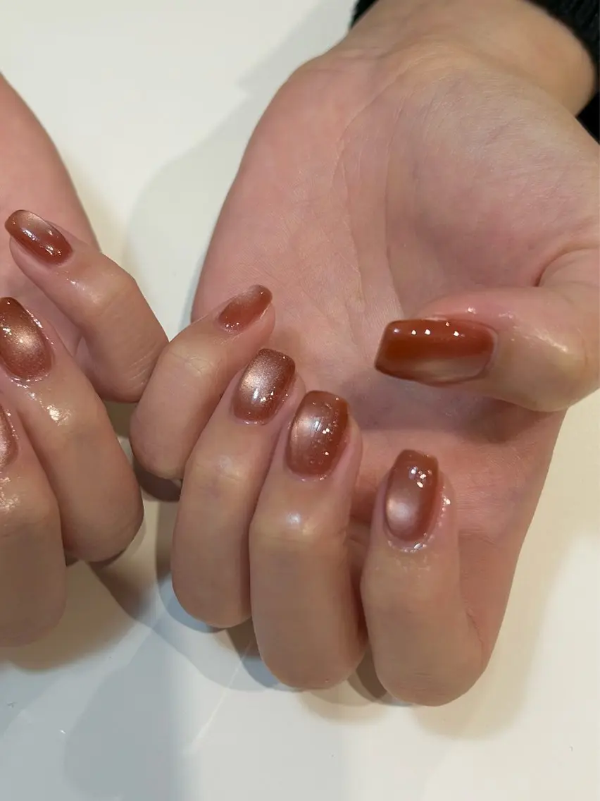 ネイル マグネットネイル オフィスネイル シンプルネイル ハンドネイル Lily nailのネイルデザイン