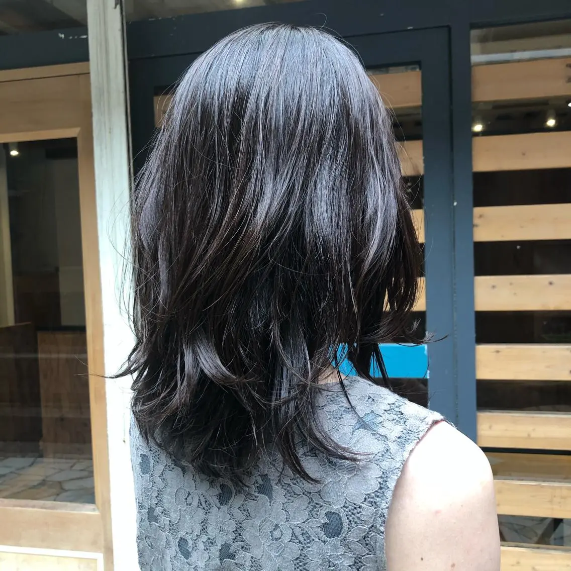 セミロング カラー カット ヘアカラー あずまぐち めぐみのヘアスタイル