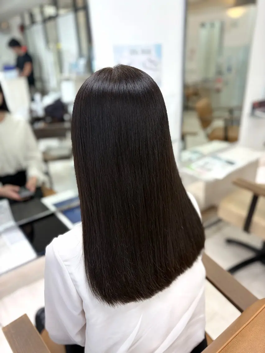 ロング カラー ブラウンカラー カット ヘアカラー あいみ ♬.*ﾟのヘアスタイル