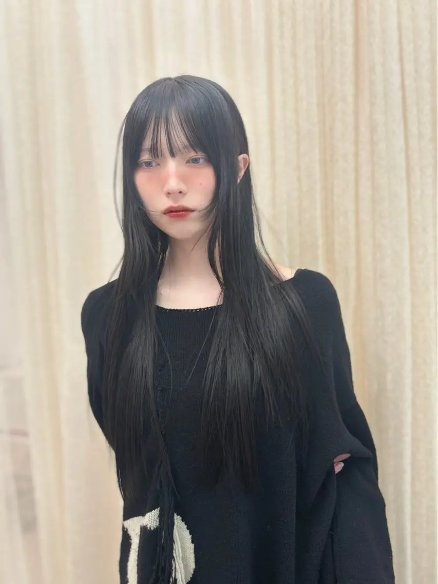 💝カット+シングルカラー💝ヘアカラー暗め+髪質改善Aujuaトリートメントの写真