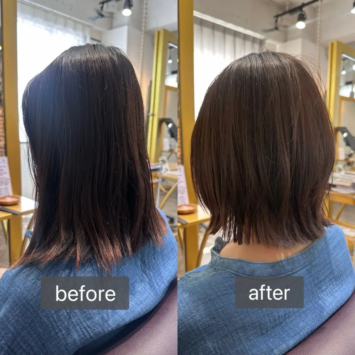 ミディアム カラー ベージュカラー 透明感カラー イルミナカラー ボブ くびれヘア カット ヘアカラー Saki💛心斎橋 髪質改善/艶カラーのヘアスタイル
