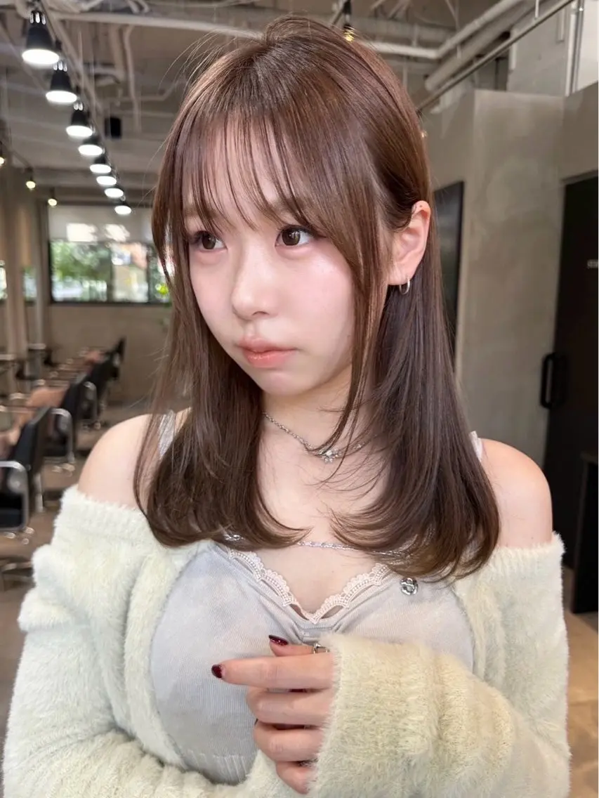 ミディアム カラー ヘアアレンジ カット ヘアカラー トリートメント 大阪/豊中/ メンズパーマ/ちぇるのヘアスタイル