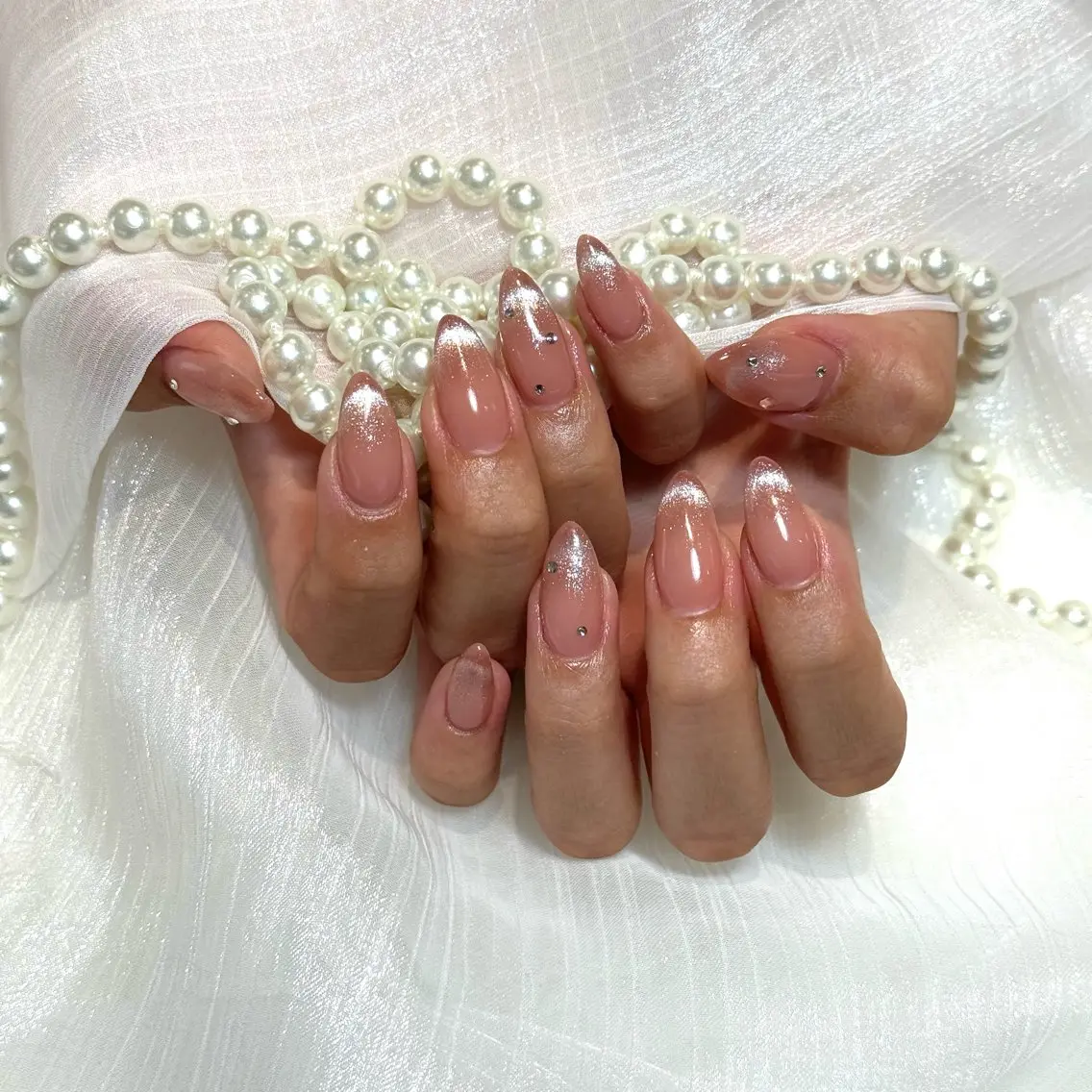 【HAND】オフあり🍒持ち込みデザイン60分コース(ストーン・パール・スタッズ10粒まで)※他パーツ別途料金の写真