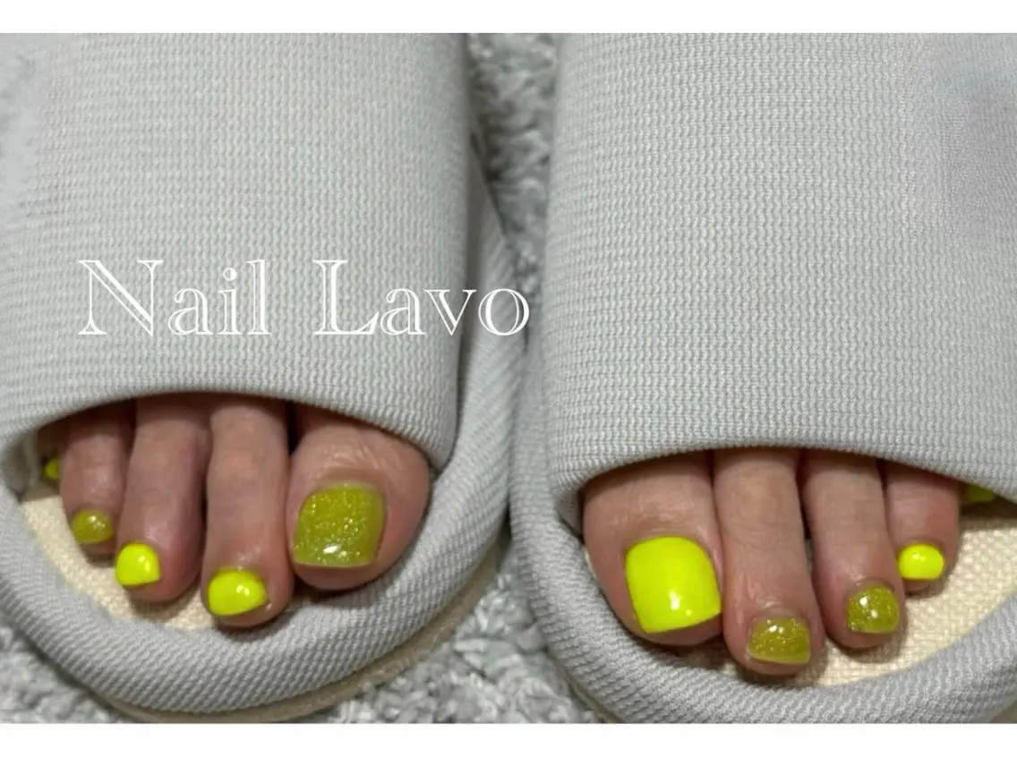 ネイル フットネイル ラメ(グリッター) Nail Lavo/ 船長のネイルデザイン