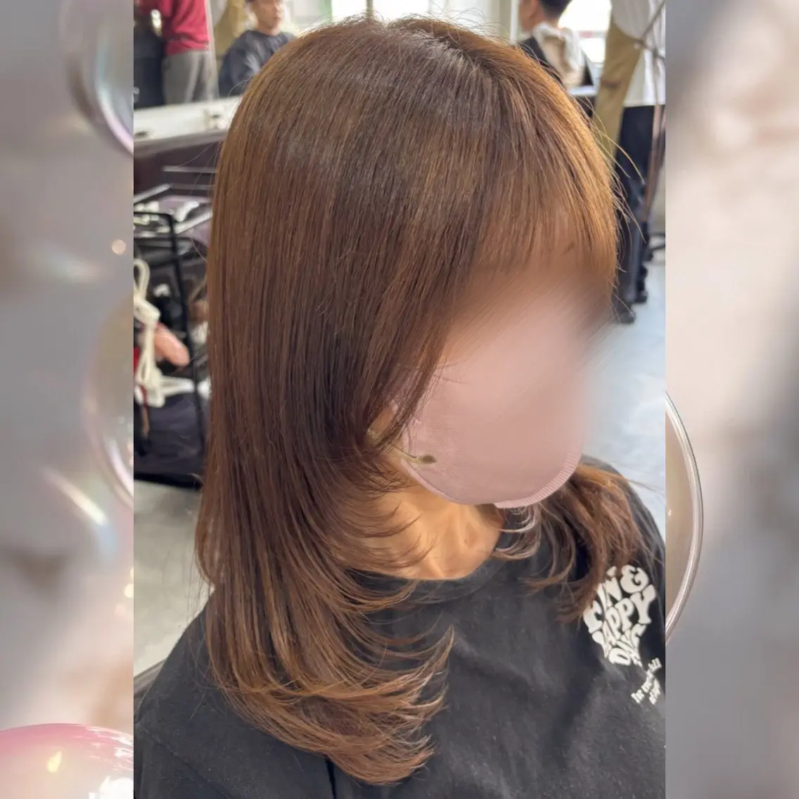 セミロング カット ヘアカラー 河原 彩心【練習モデル】のヘアスタイル