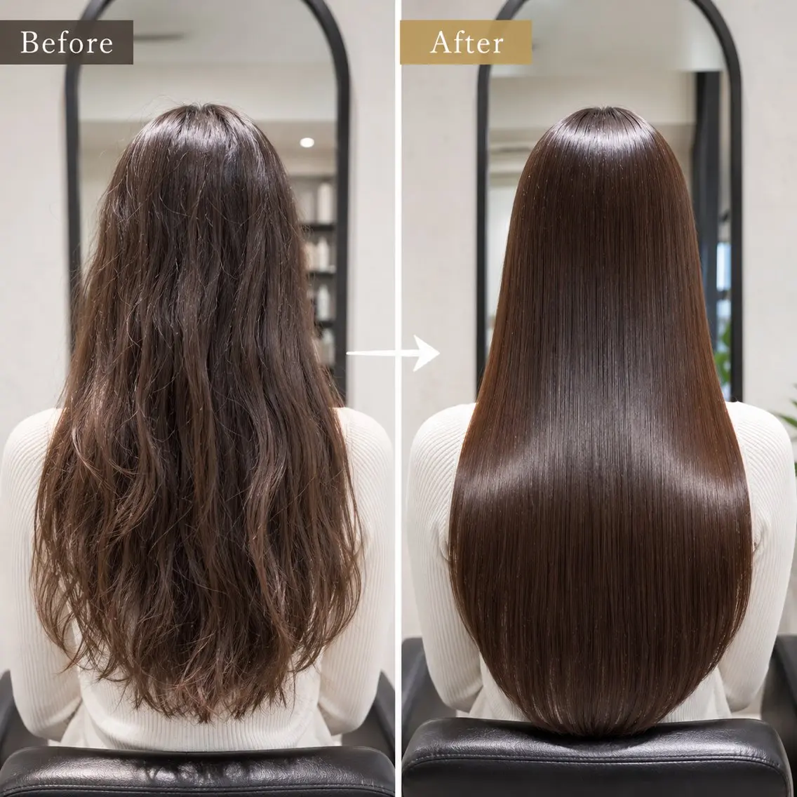 ロング カット ヘアカラー トリートメント ひゅうが/新宿 髪質改善/縮毛矯正のヘアスタイル