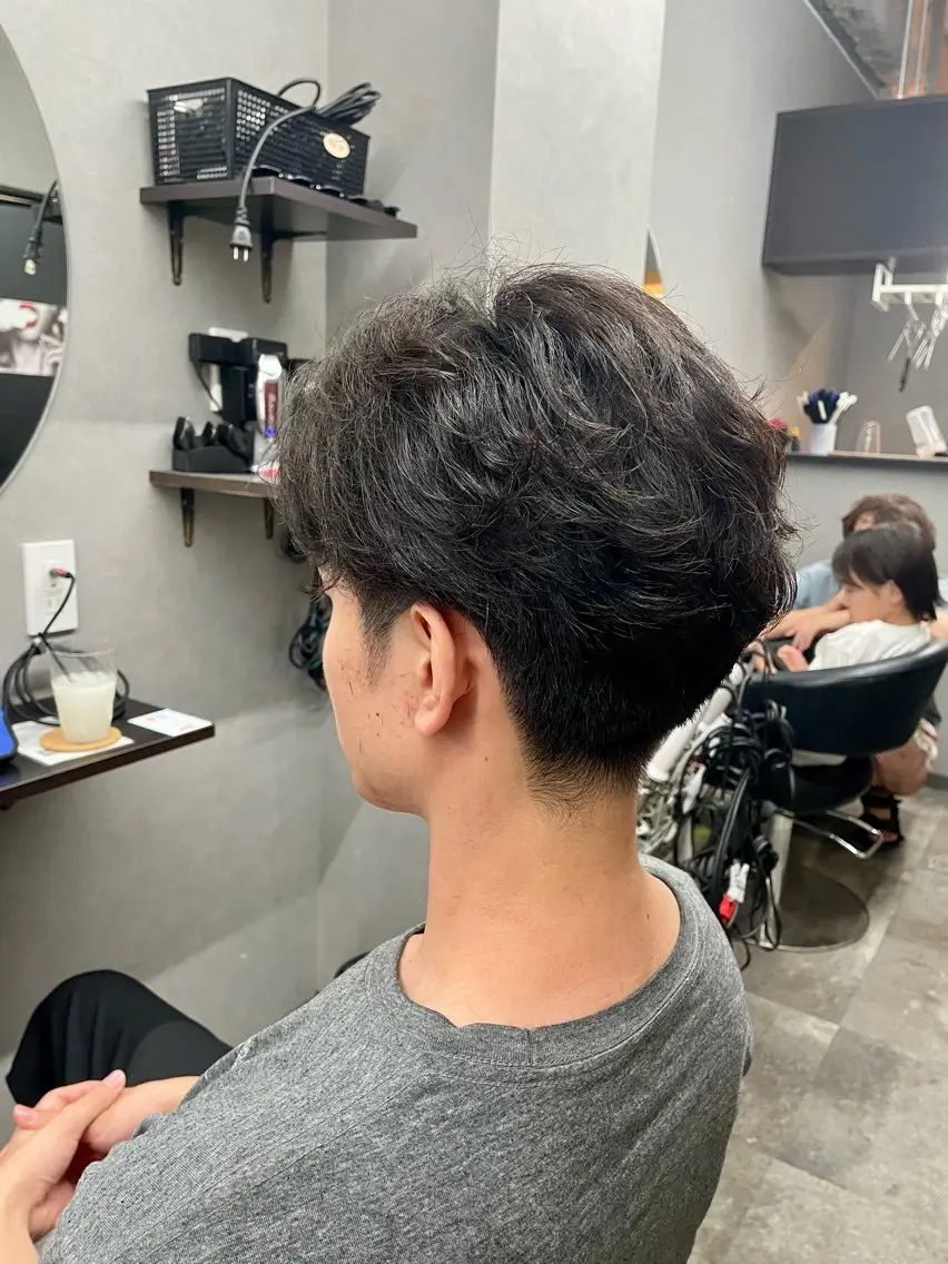 パーマ メンズ カット パーマ ヘアセット 🌻ミラクル美容師 🌻✨クッポ✨のヘアスタイル