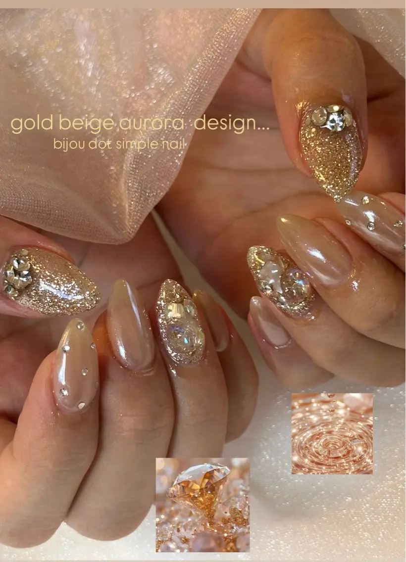 ネイル ゴールド ハンドネイル LadyNail aoiのネイルデザイン