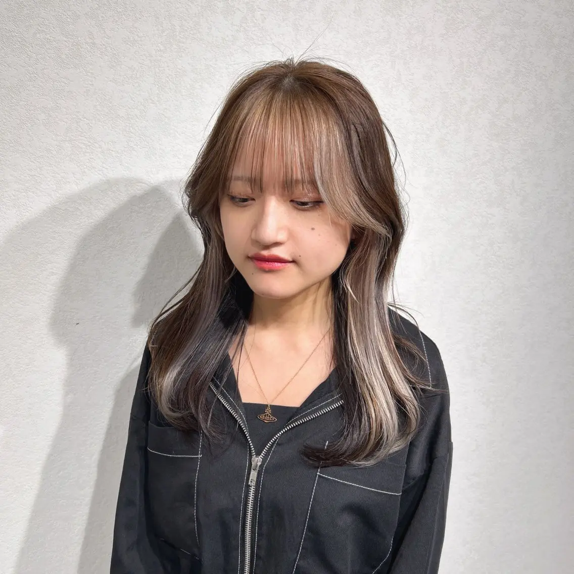 セミロング カット ヘアカラー トリートメント 長屋 裕大のヘアスタイル