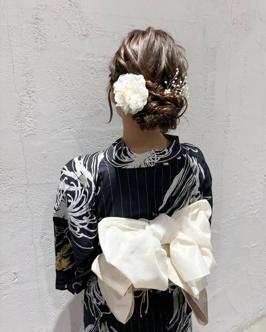 ヘアアレンジ 浴衣 着付け サソウ ユリエ🥥のヘアスタイル