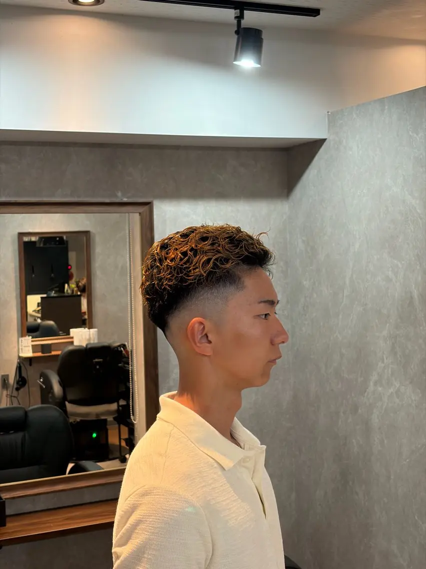 ショート カラー パーマ メンズ 高橋 怜玖/仙台/長町のヘアスタイル