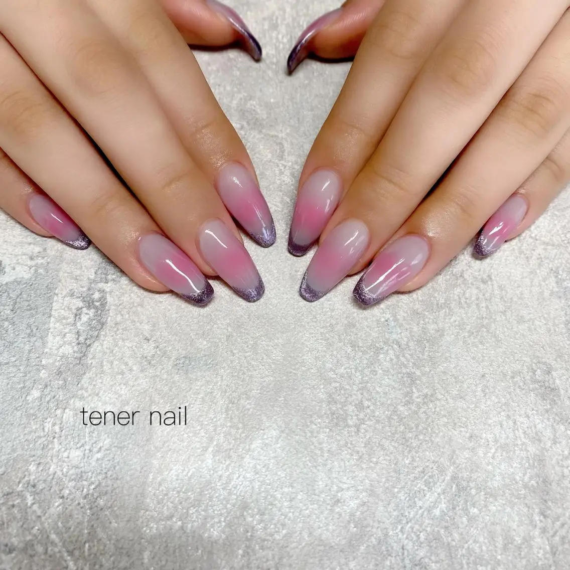 ネイル チークネイル フレンチネイル マグネットネイル マグネットフレンチ テネルネイル tener nailのネイルデザイン