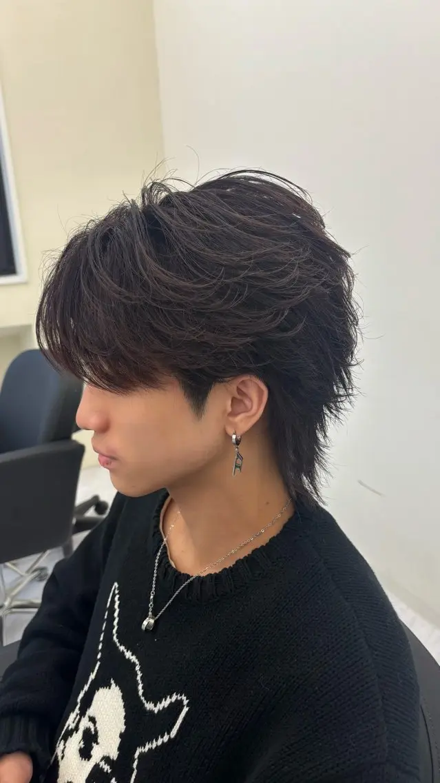 【メンズ限定✨️】メンズカット➕パーマ🌀フェザーパーマ/ラウンドマッシュ/ウルフ/ワンカール/ニュアンス/ミニモ学割の写真