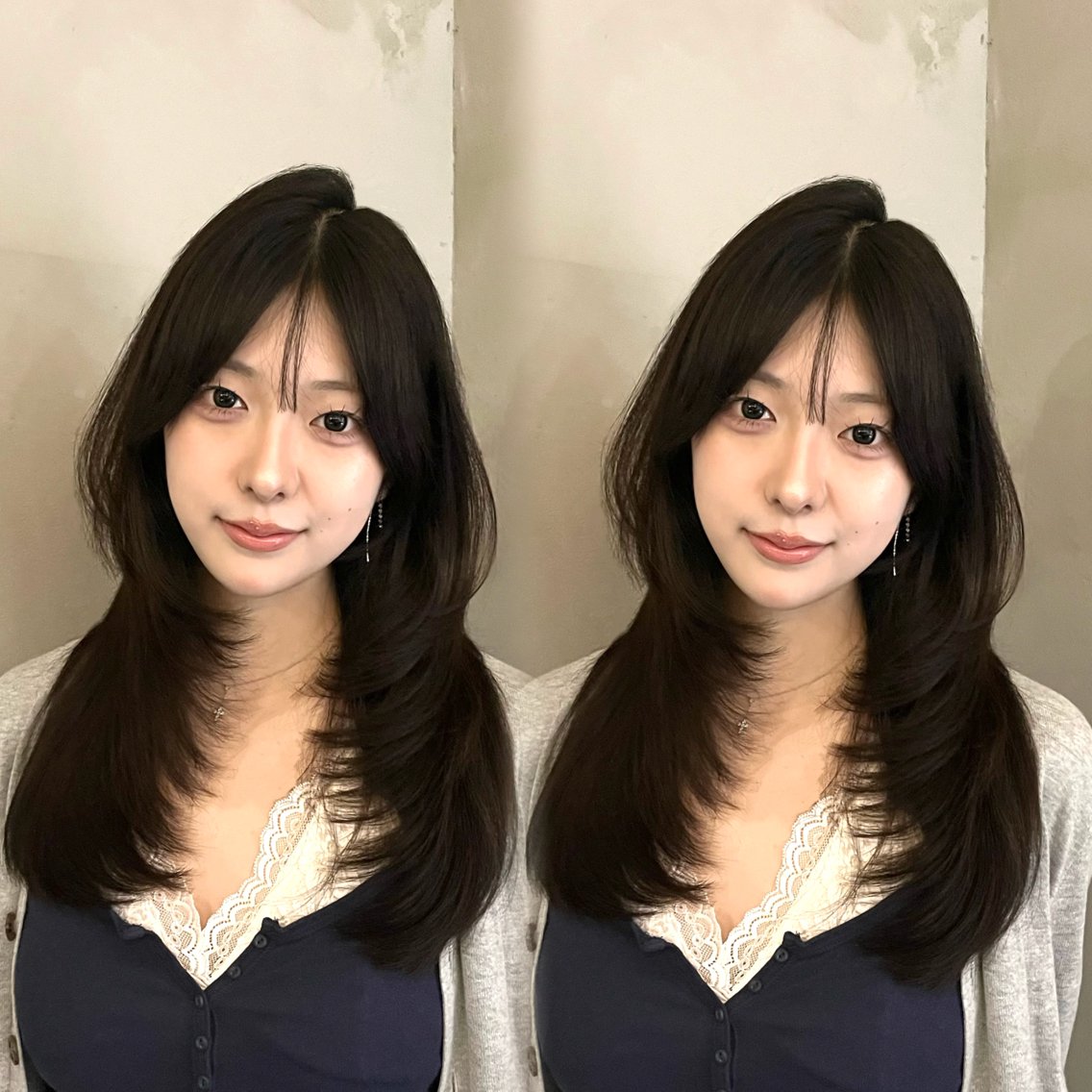 ロング カラー ブラウンカラー ダークブラウン レイヤーカット カット ヘアカラー トリートメント レイヤー特化/顔周り ムラ修正💫ひかるのヘアスタイル