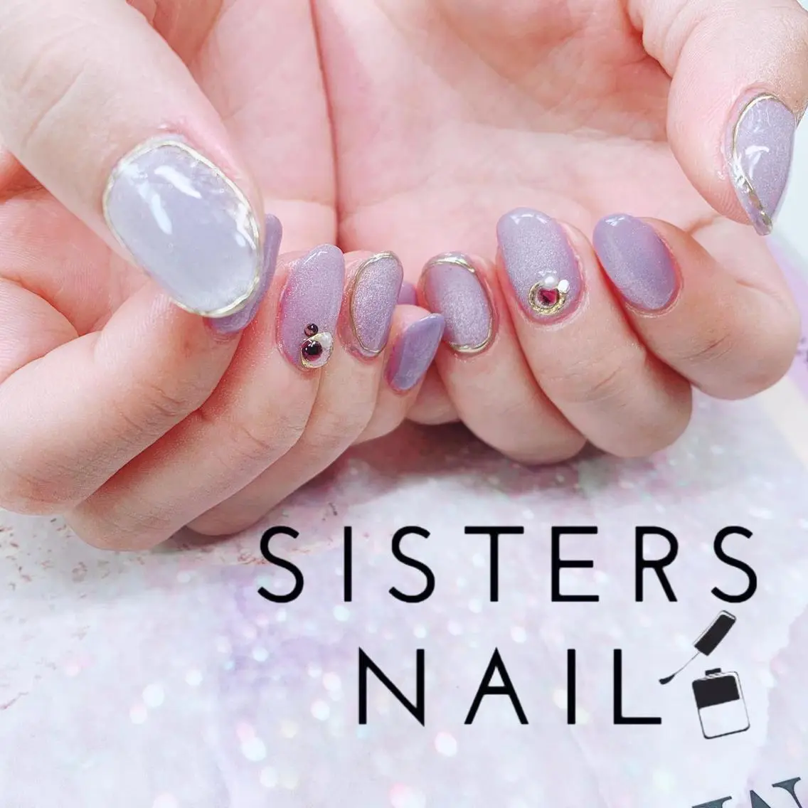 ネイル アートネイル マグネットネイル ミラーネイル ニュアンスネイル オフィスネイル sisters nail.fのネイルデザイン