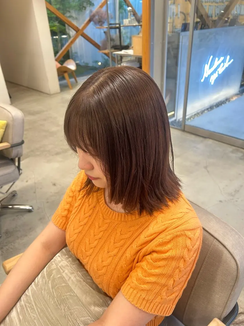 ミディアム カラー ベージュカラー ブラウンカラー 透明感カラー TEMIL HAIR 彩弥のヘアスタイル