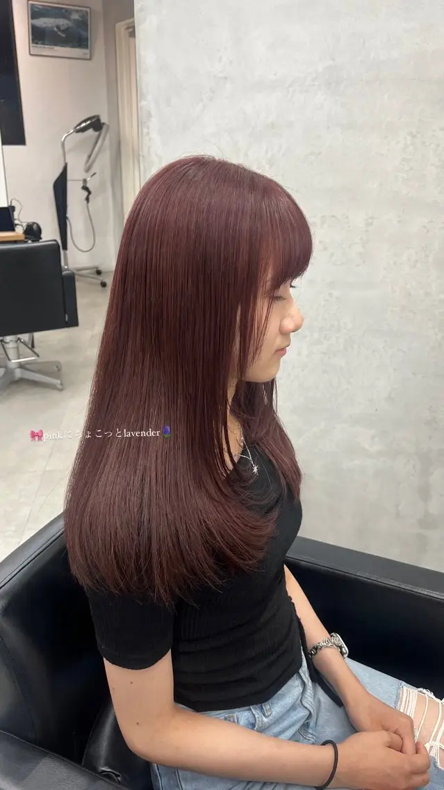 セミロング 暖色カラー/レイヤー カット☁️MEI☁️のヘアスタイル