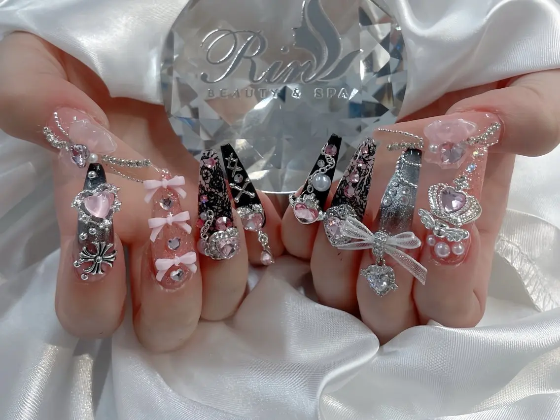 ネイル アートネイル ロングネイル ニュアンスネイル スカルプネイル ネイルチップ ハンドネイル Rin Nail 新大久保店のネイルデザイン