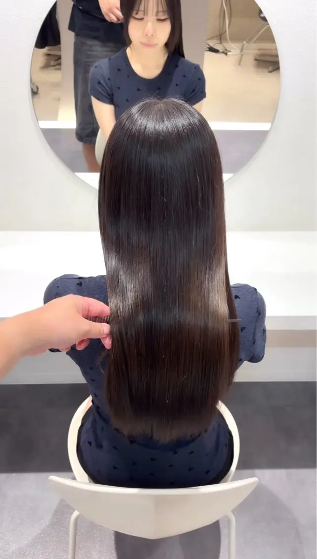 セミロング 髪質改善 トリートメント トリートメント 絹髪質感TR💫 レイヤーカット/熊澤のヘアスタイル