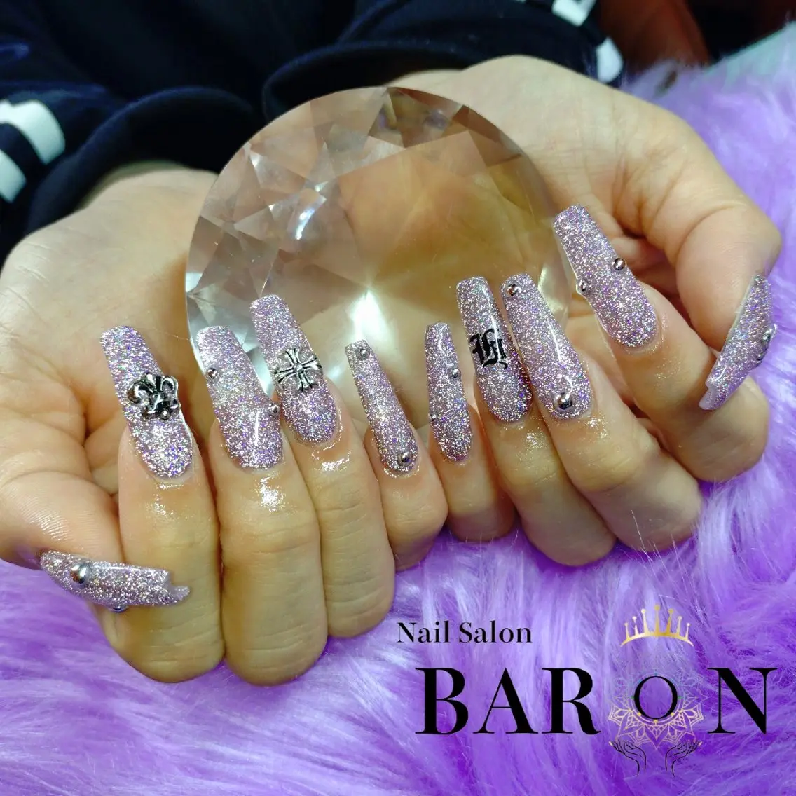 ネイル フラッシュネイル 持ち込み ワンカラーネイル スカルプネイル ハンドネイル ♛BARON♛ AOIのネイルデザイン
