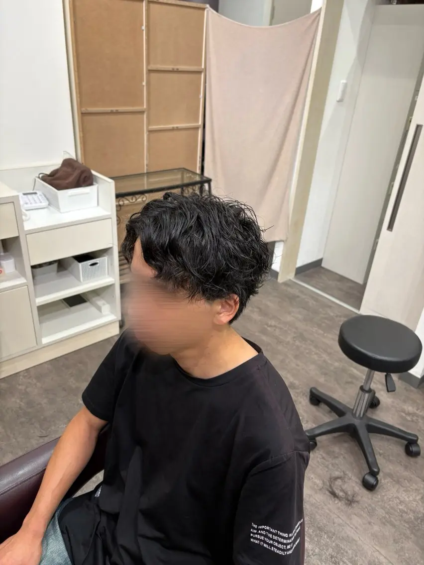 パーマ メンズ カット パーマ 大竹 遥人のヘアスタイル