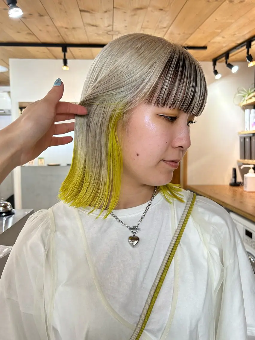 ミディアム カラー メンズ カット ヘアカラー トリートメント 🧸艶々韓国ヘア 🧁mizunaのヘアスタイル