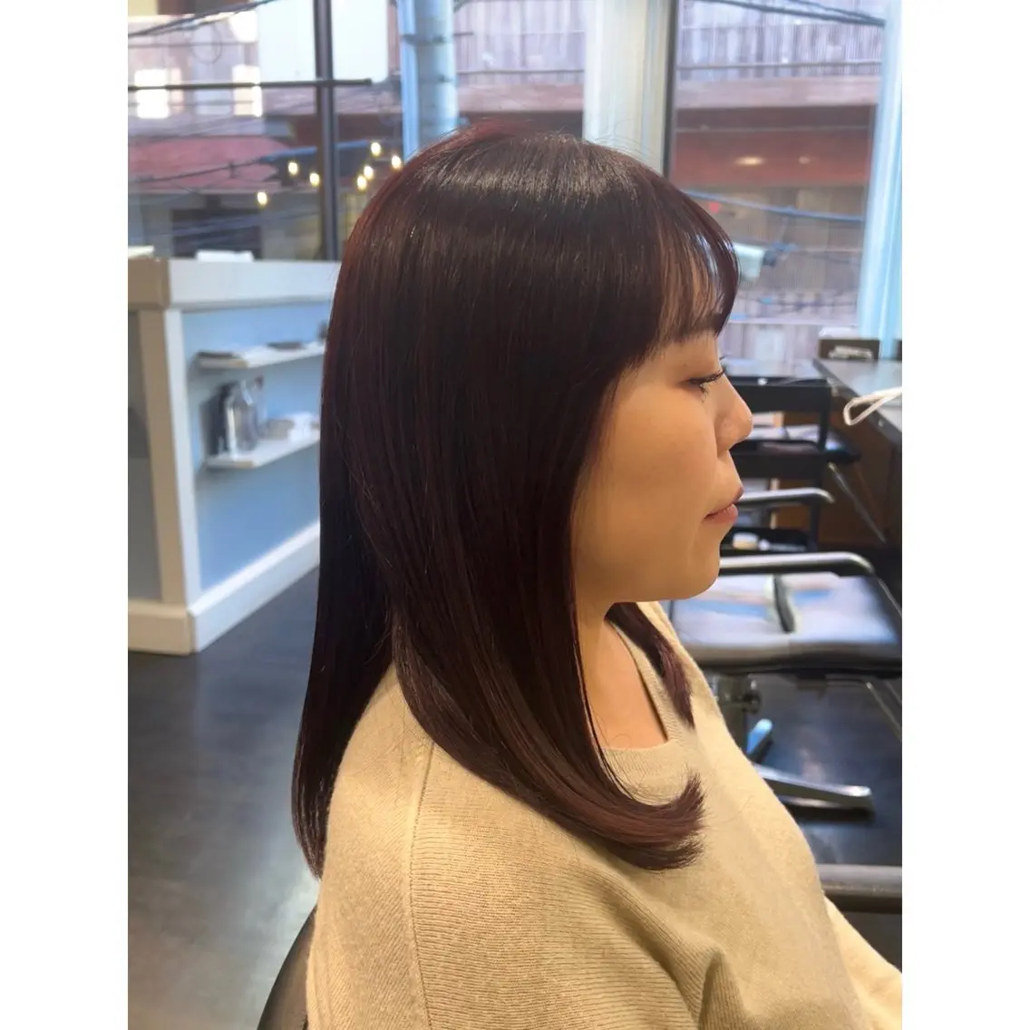 ミディアム カラー ブリーチ カシス ダブルカラー ラベンダーカラー ブリーチなしカラー ヘアカラー トリートメント ◎かしま◎暖色ｶﾗｰ /ﾒﾝｽﾞﾊﾟｰﾏのヘアスタイル