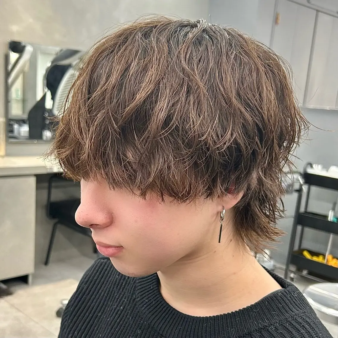 【2回目以降も使える🎊】メンズカット+縦落ちパーマ🌱(縦落ちパーマ/メンズパーマ/ツイストスパイラル/ツイスパ)の写真