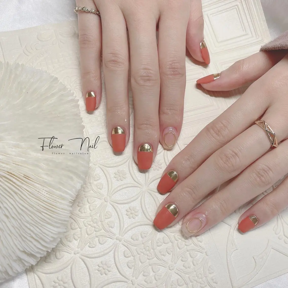 ネイル ミラーネイル Flower nailのネイルデザイン