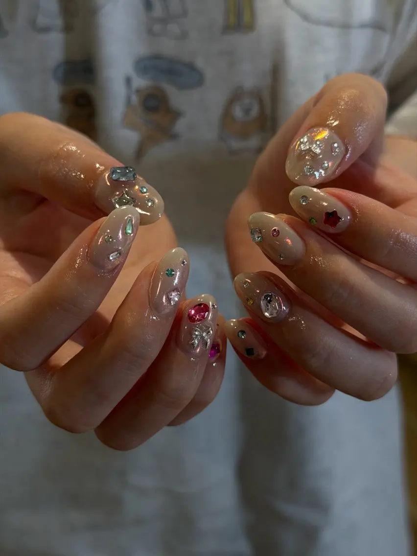 ネイル オーロラネイル ジェルネイル マグネットネイル ニュアンスネイル パラジェル ハンドネイル ハンドケア Bana_ Nailのネイルデザイン