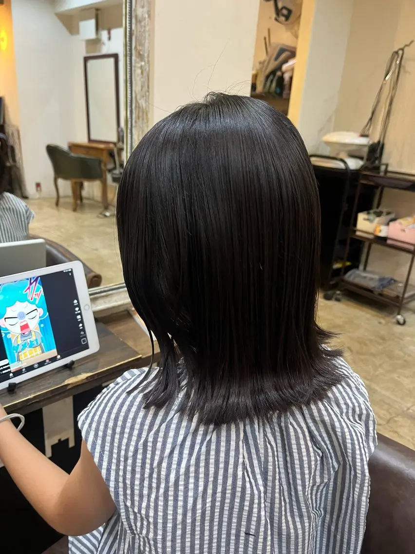 ミディアム キッズ 松原 樹里のヘアスタイル