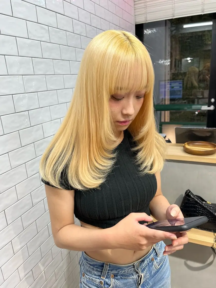 ロング カラー ヘアカラー もり まりものヘアスタイル