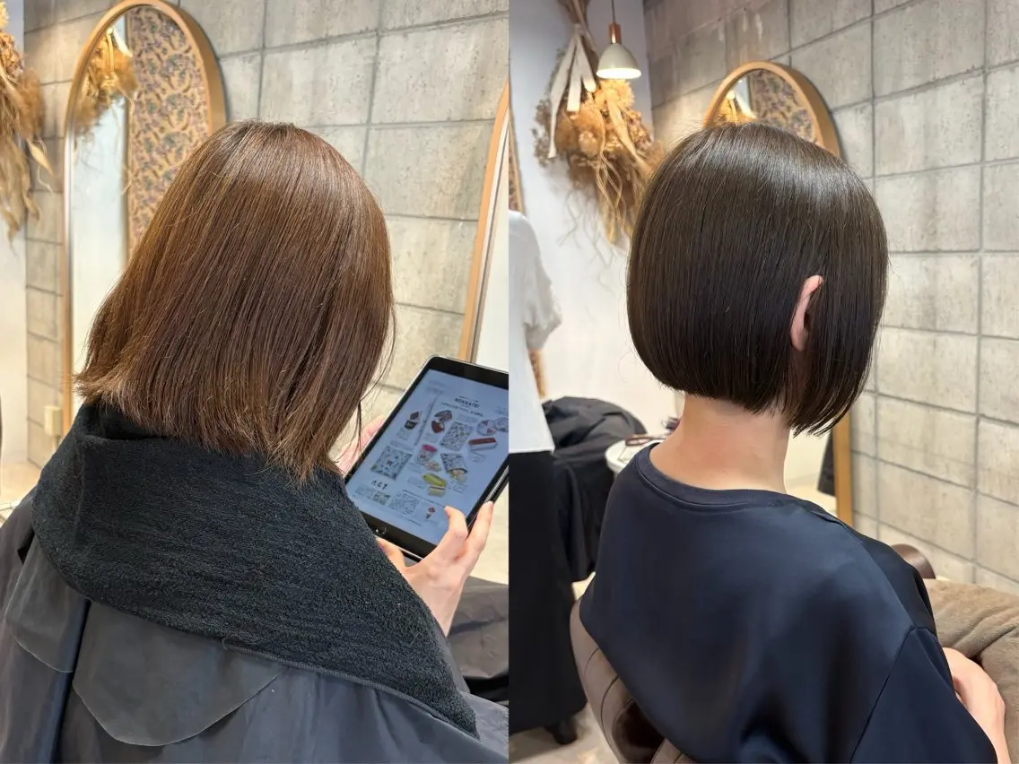 カラー カット ヘアカラー トリートメント 中村 潮音のヘアスタイル