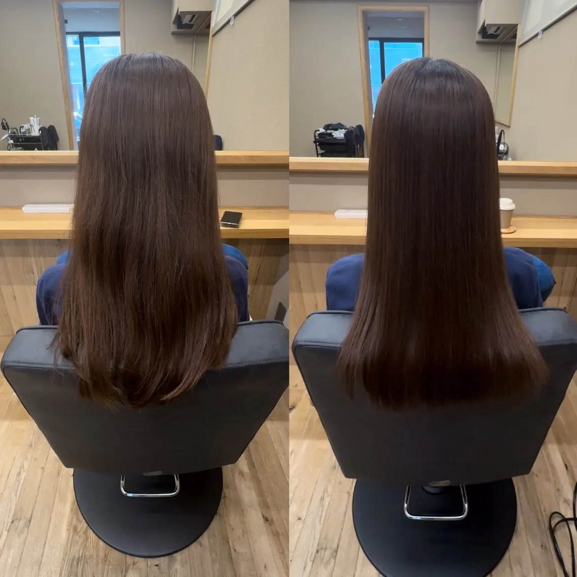 ロング 【髪質改善】タケウチ 【手で乾かすだけ】のヘアスタイル