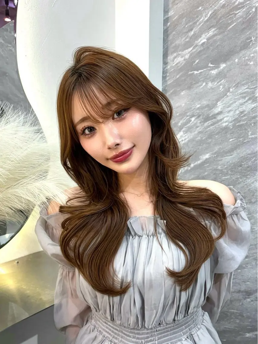 ロング ロング 庄司蒼麻 艶カラー/モデル募集のヘアスタイル