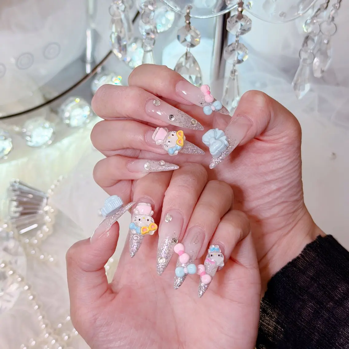 ネイル 長さ出し ジェルネイル ロングネイル 持ち込み ネイルチップ ハンドネイル ハンドケア CiCi Nail Salonのネイルデザイン